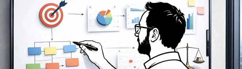 Strategia digitale e pianificazione di prodotti software con analisi dati e definizione priorità
